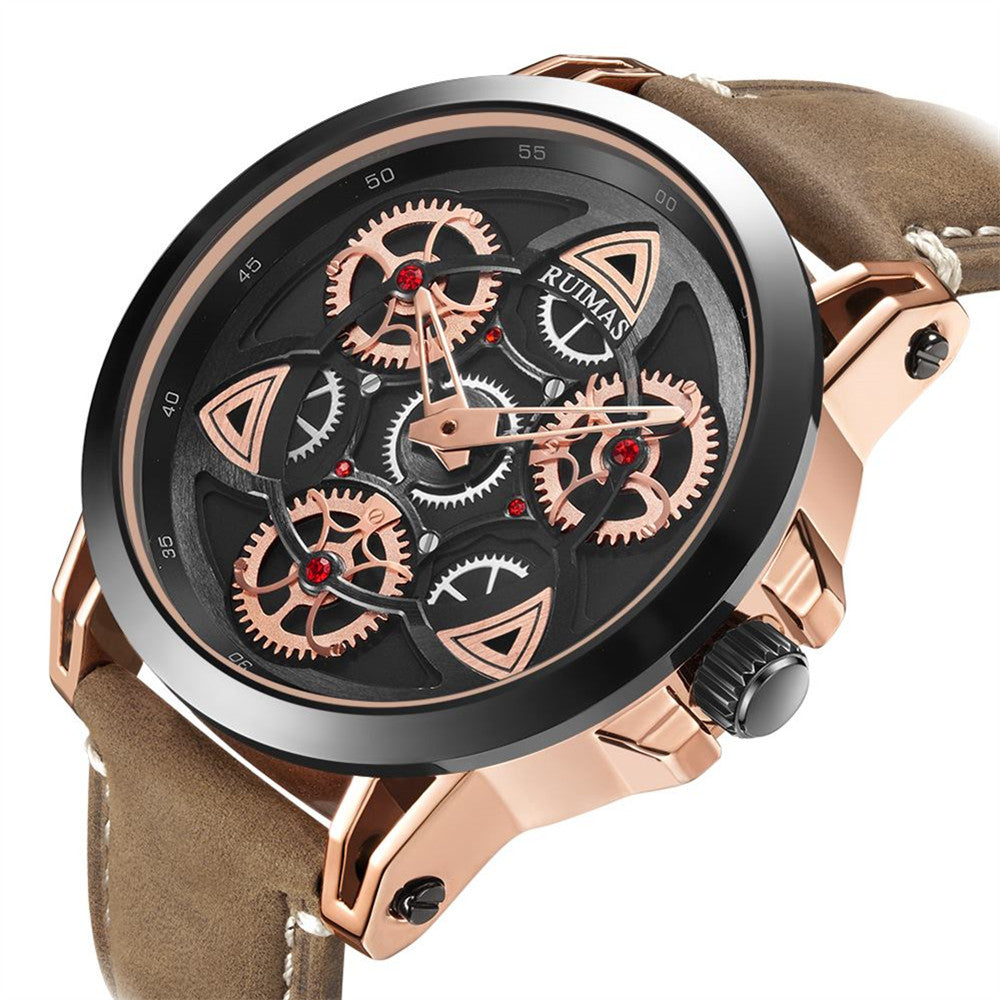 RUIMAS Brand Quartz Sport Watches for Men Fashion Military Casual Wrist Watch Waterproof Leather Male Clock Reloj Hombre 550