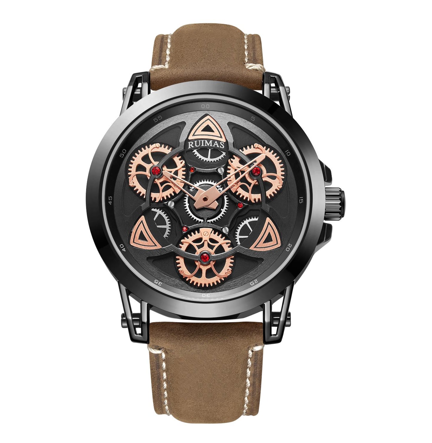 RUIMAS Brand Quartz Sport Watches for Men Fashion Military Casual Wrist Watch Waterproof Leather Male Clock Reloj Hombre 550