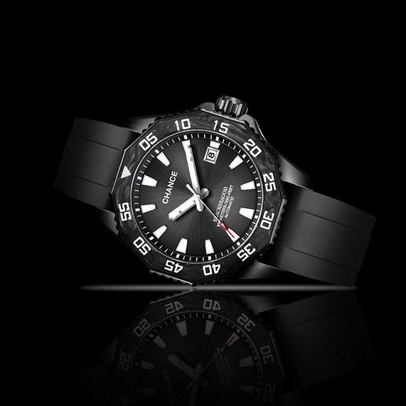 CHANCE Automatic Watches Stainless Steel Sapphire Glass Mechanical Wristwatch Waterproof Luminous Clock with Auto Date Relogio Masculino
