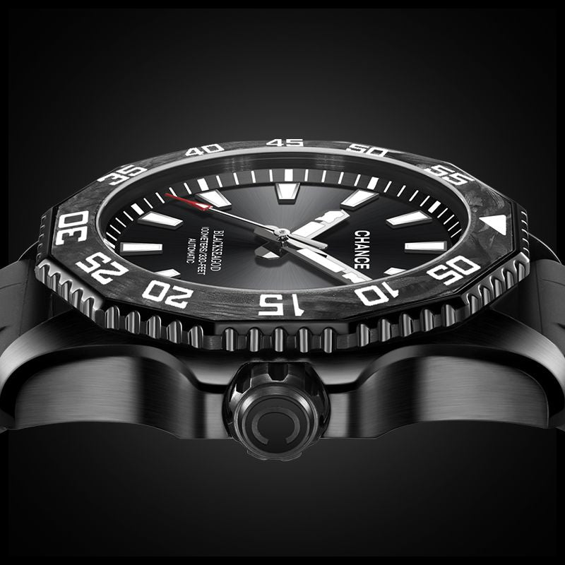 CHANCE Automatic Watches Stainless Steel Sapphire Glass Mechanical Wristwatch Waterproof Luminous Clock with Auto Date Relogio Masculino