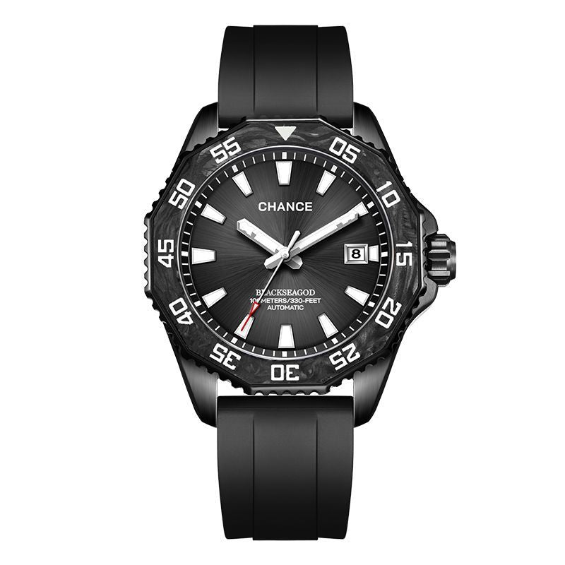 CHANCE Automatic Watches Stainless Steel Sapphire Glass Mechanical Wristwatch Waterproof Luminous Clock with Auto Date Relogio Masculino