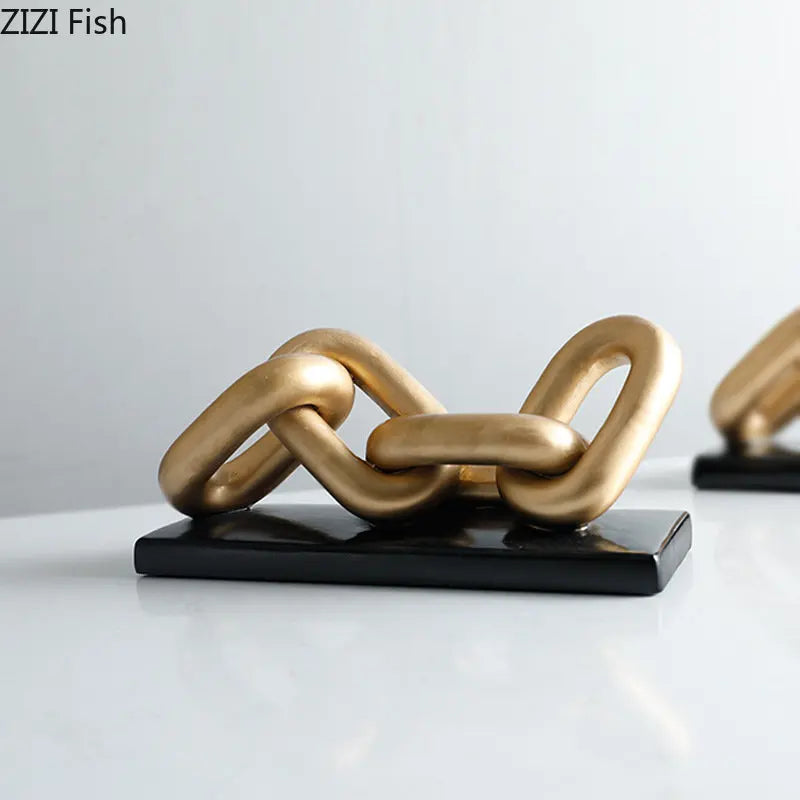 NNEOBA Elegant Chain Ceramic Resin Sculpture Statue-1