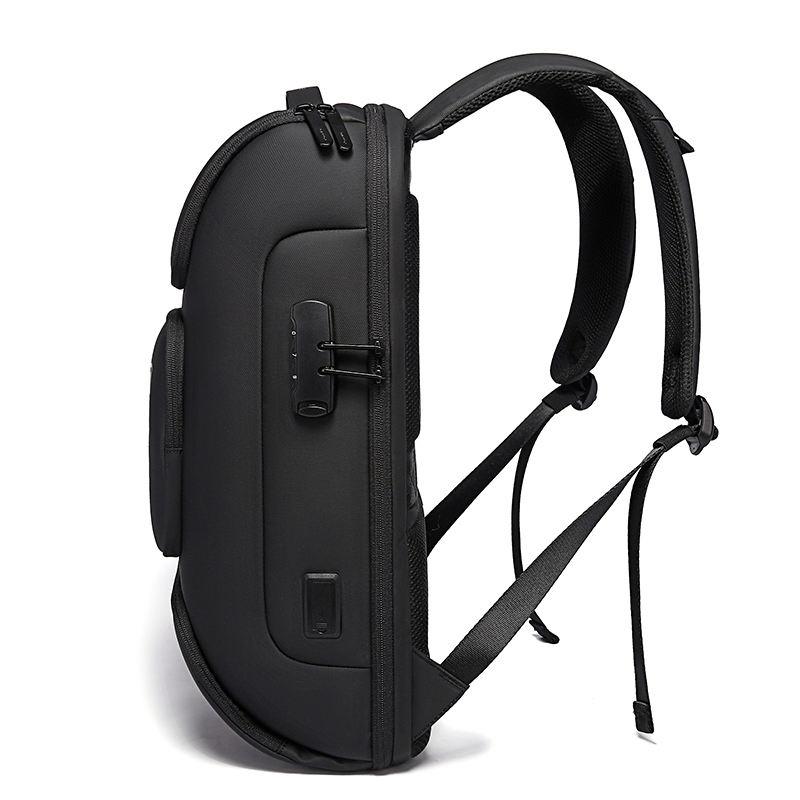 NNEDSZ Waterproof Antitheft Men Backpack for 15.6 Laptop - Travel Ready - Black
