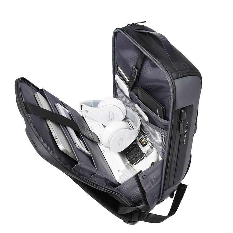 NNEDSZ Waterproof Antitheft Men Backpack for 15.6 Laptop - Travel Ready - Black