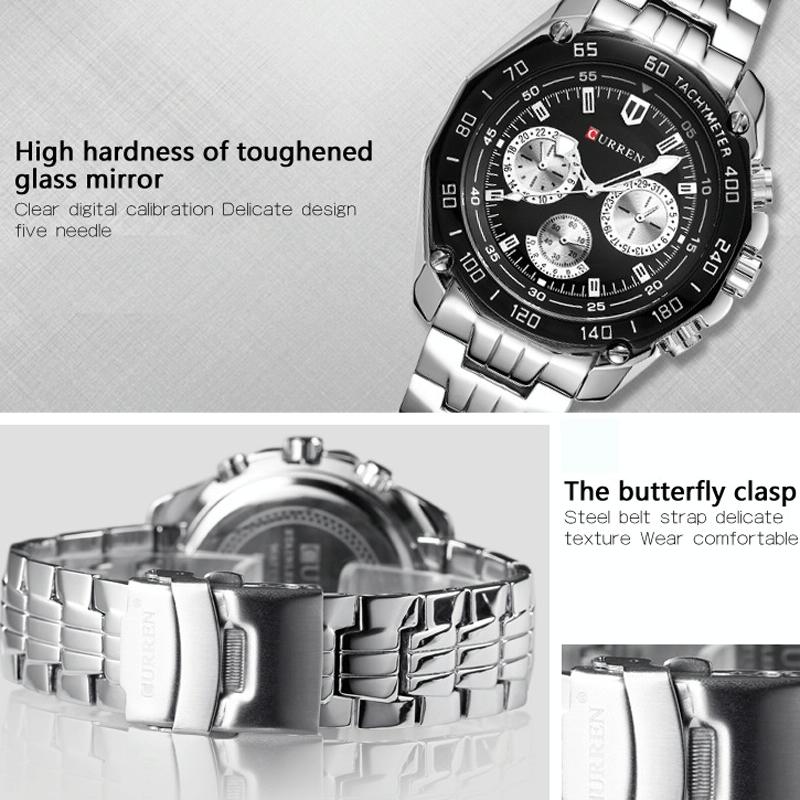 NNEDSZ Waterproof Quartz Watch For Men - Casual Business Style - White Shell Black