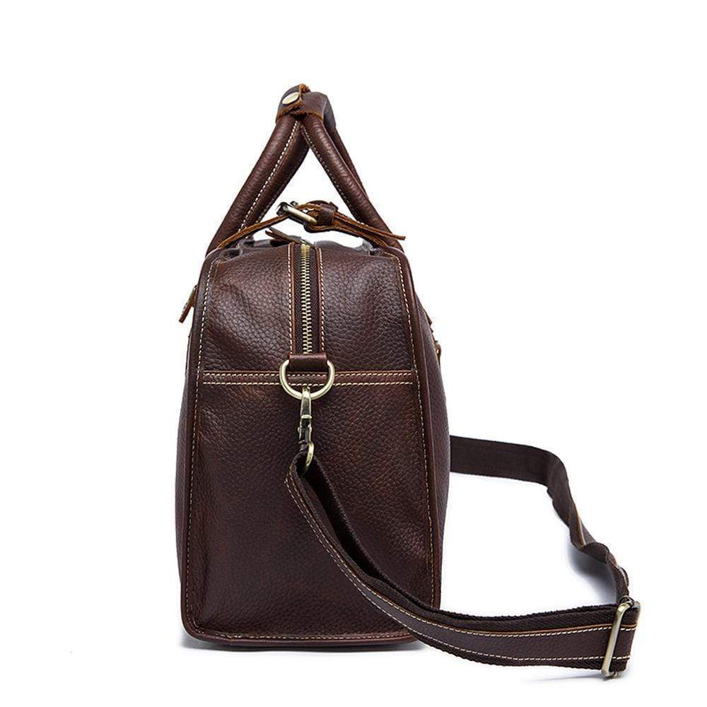 Rossie Viren Men's Large Capacity Leather Travel Bag