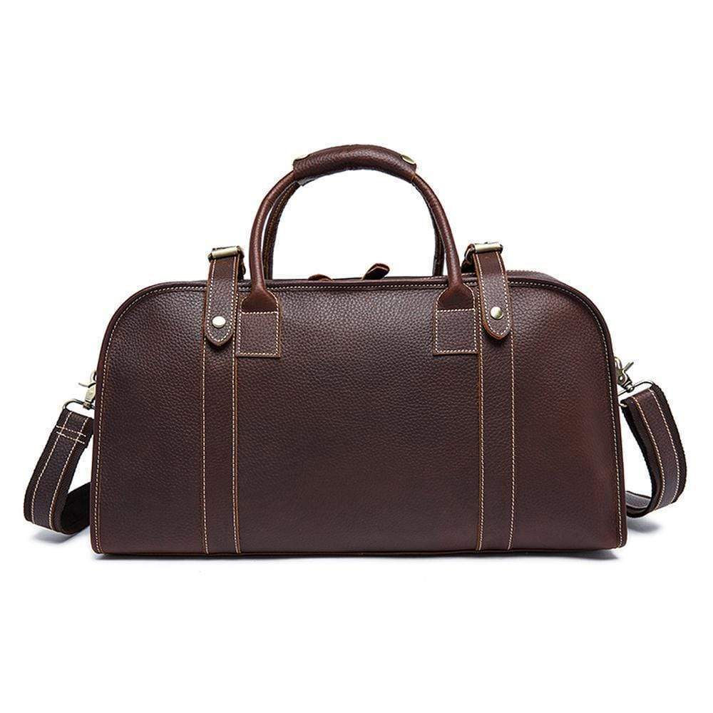 Rossie Viren Men's Large Capacity Leather Travel Bag