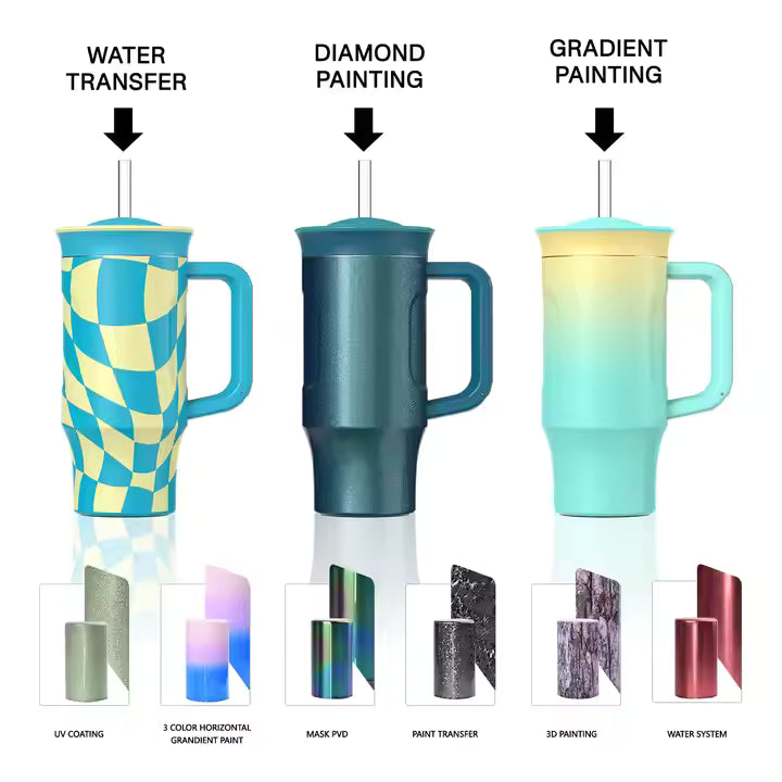 ANSHENG Custom Logo Stainless Steel Tumbler – 18oz / 24oz / 32oz / 40oz with Handle
