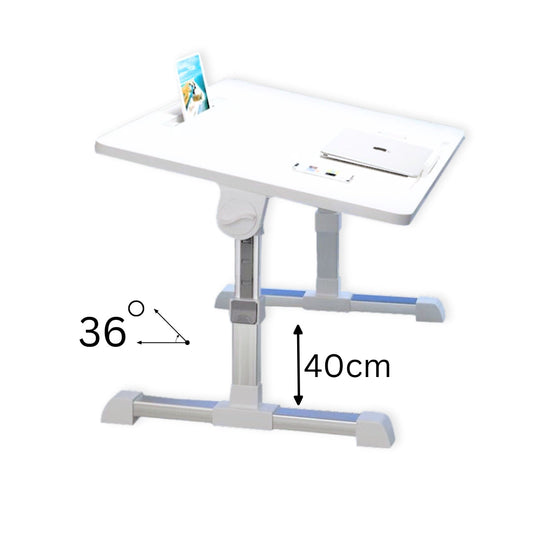 NNEAGS 2X 60X40cm White Small Laptop Bed Portable Foldable Study Table Adjustable-1