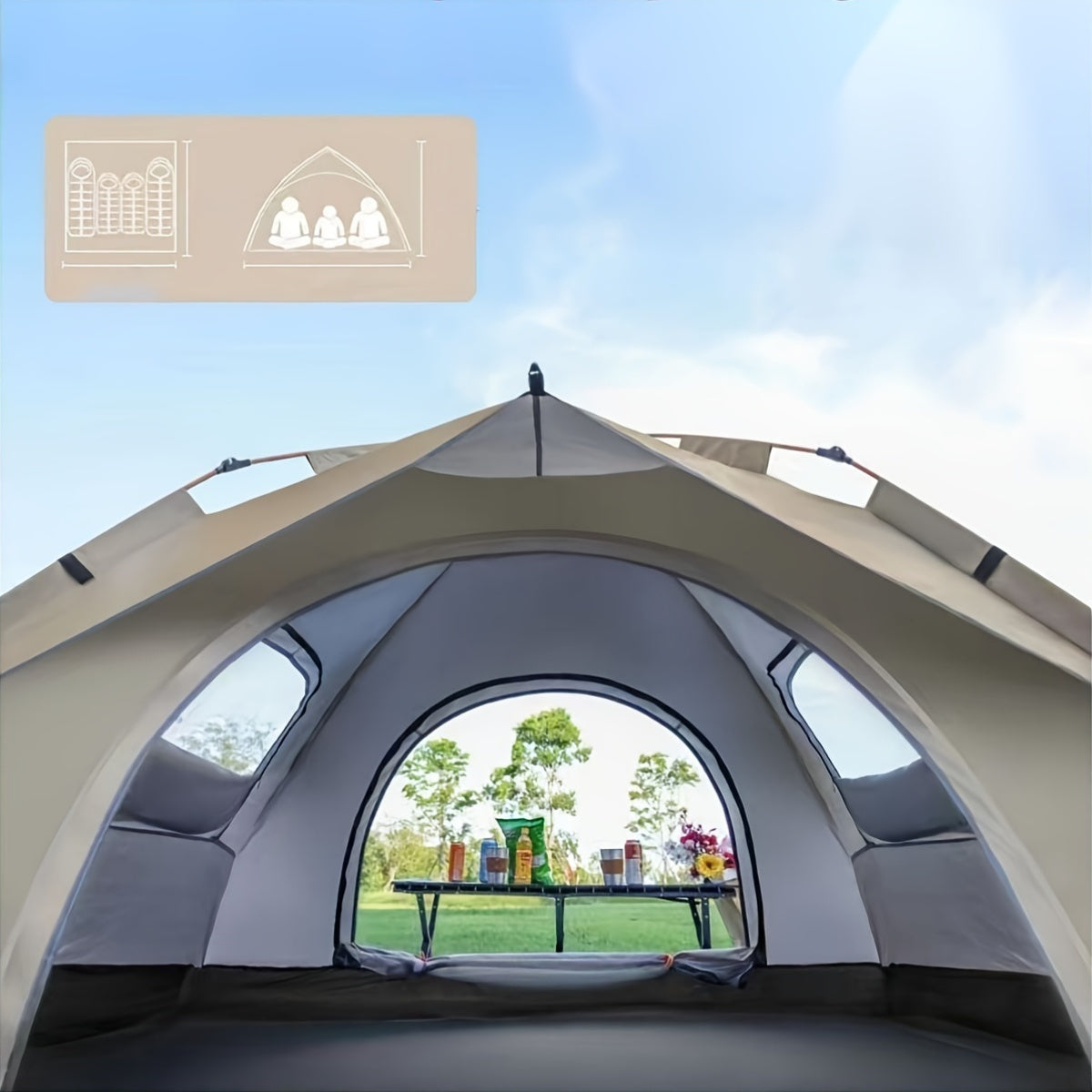 NNETM Tent Waterproof Instant Camping Shelter (4-Person)