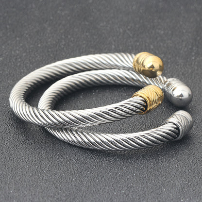 Stainless Steel Personality 7MM Steel Wire Cable Opening