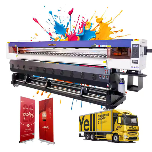 Tarpaulin Printing Machine WorldColor Eco Solvent Inkjet Printer – I3200E1 / F1080 Print Head | 3200dpi | 3.2m Roll-to-Roll | For Vinyl, Banner, Fabric, and More