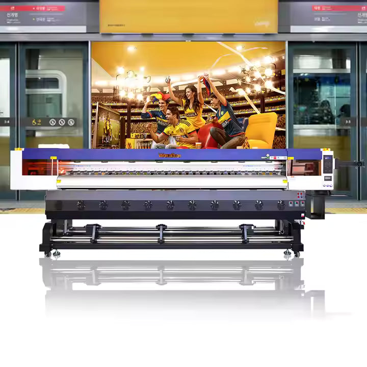 Tarpaulin Printing Machine WorldColor Eco Solvent Inkjet Printer – I3200E1 / F1080 Print Head | 3200dpi | 3.2m Roll-to-Roll | For Vinyl, Banner, Fabric, and More