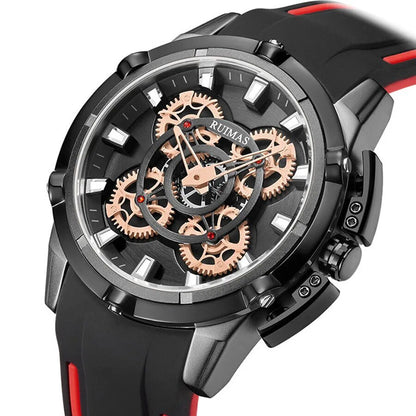 RUIMAS Top Brand Mens Watches Luxury Silicone Large Dial Sports Quartz Wristwatch Waterproof Date Clock Casual Relogio Masculino