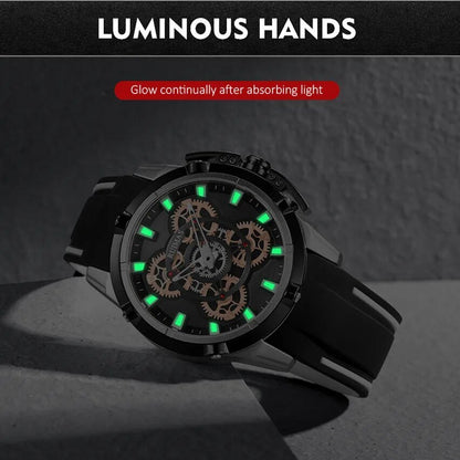 RUIMAS Top Brand Mens Watches Luxury Silicone Large Dial Sports Quartz Wristwatch Waterproof Date Clock Casual Relogio Masculino
