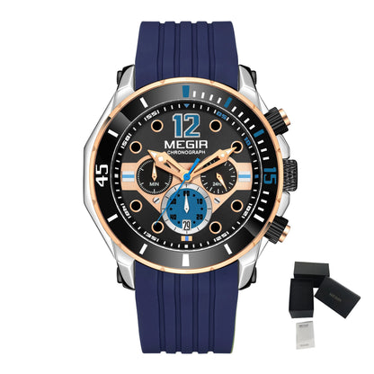 MEGIR Men Sport Military Watches Luminous Waterproof Male Chronograph Clock Luxury Casual Big Dial Wrist Watches Reloj Hombre