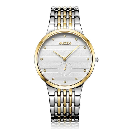 NAKZEN Diamond Men Watch Luxury Brand Sapphire Watches Mens Stainless Steel Black Gold Wristwatch Male Clock Relogio Masculino
