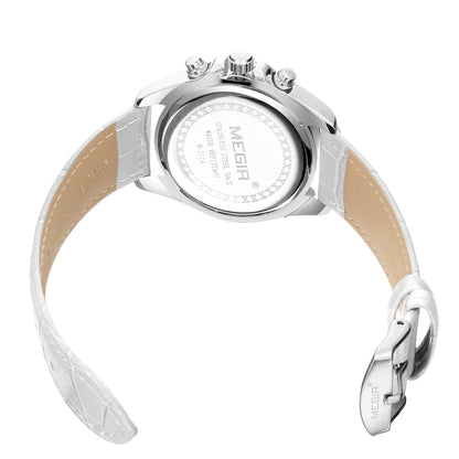 MEGIR Watch for Women Top Brand Luxury Ladies Fashion Wristwatch Leather Waterproof Elegant Dress Quartz Female Clock 2114