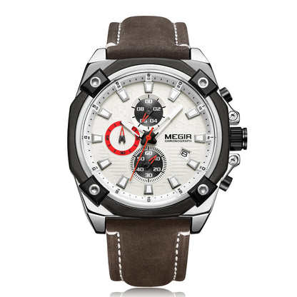 MEGIR Men's Quartz Watches Top Brand Luxury Military Sports Watch Chronograph Fashion Man Clock Wristwatch montre homme 2054-6