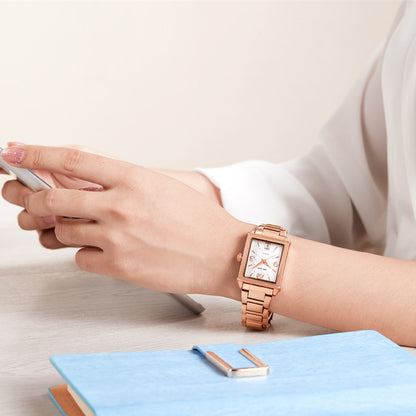 MEGIR White Women's Watches Top Brand Luxury Waterproof Woman Watch Bracelet Fashion Stainless Steel Band Wrist Watch for Women
