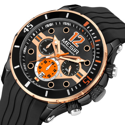 MEGIR Men Sport Military Watches Luminous Waterproof Male Chronograph Clock Luxury Casual Big Dial Wrist Watches Reloj Hombre
