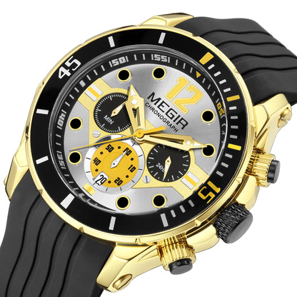 MEGIR Men Sport Military Watches Luminous Waterproof Male Chronograph Clock Luxury Casual Big Dial Wrist Watches Reloj Hombre