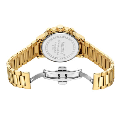 MEGIR Luxury Men Watches Stainless Steel Quartz Wristwatches Fashion Men Business Watch Clock Male Chronograph Relogio Masculino