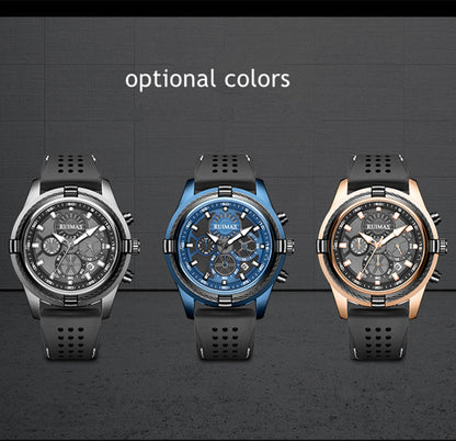 RUIMAS Top Luxury Quartz Wristwatches Men Silicone Large Dial  Military Sports Watches Waterproof Luminous Date Reloj Hombre-6