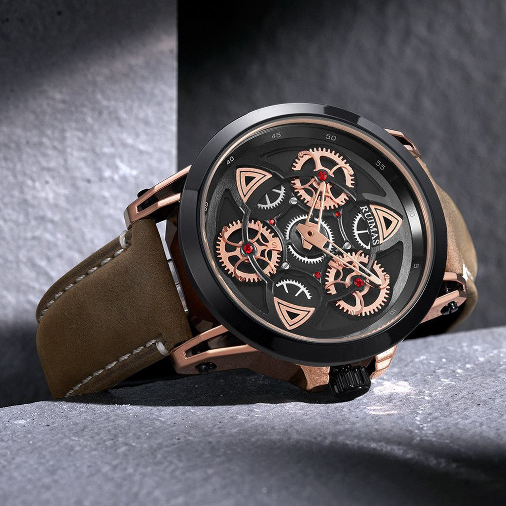 RUIMAS Brand Quartz Sport Watches for Men Fashion Military Casual Wrist Watch Waterproof Leather Male Clock Reloj Hombre 550