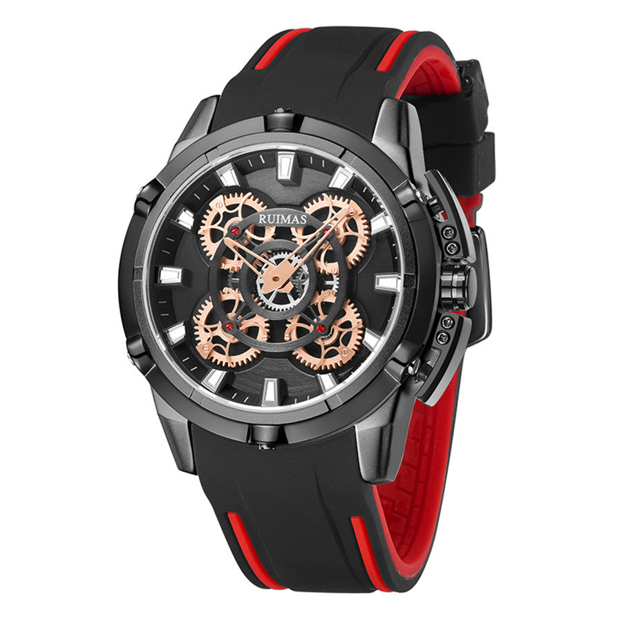 RUIMAS Top Brand Mens Watches Luxury Silicone Large Dial Sports Quartz Wristwatch Waterproof Date Clock Casual Relogio Masculino
