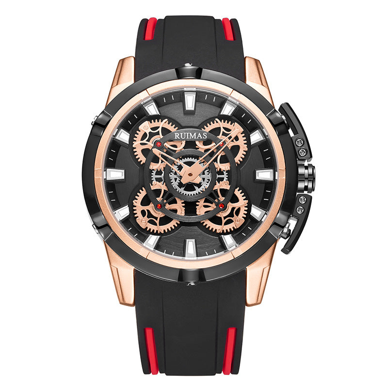 RUIMAS Top Brand Mens Watches Luxury Silicone Large Dial Sports Quartz Wristwatch Waterproof Date Clock Casual Relogio Masculino