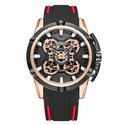 RUIMAS Top Brand Mens Watches Luxury Silicone Large Dial Sports Quartz Wristwatch Waterproof Date Clock Casual Relogio Masculino