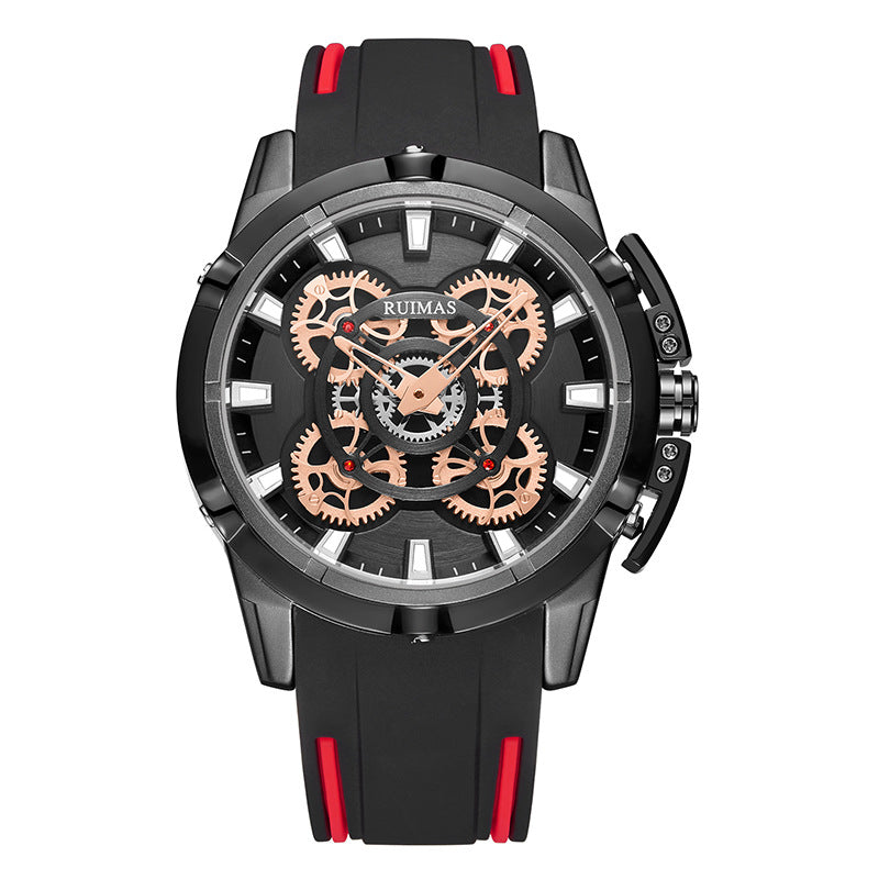RUIMAS Top Brand Mens Watches Luxury Silicone Large Dial Sports Quartz Wristwatch Waterproof Date Clock Casual Relogio Masculino