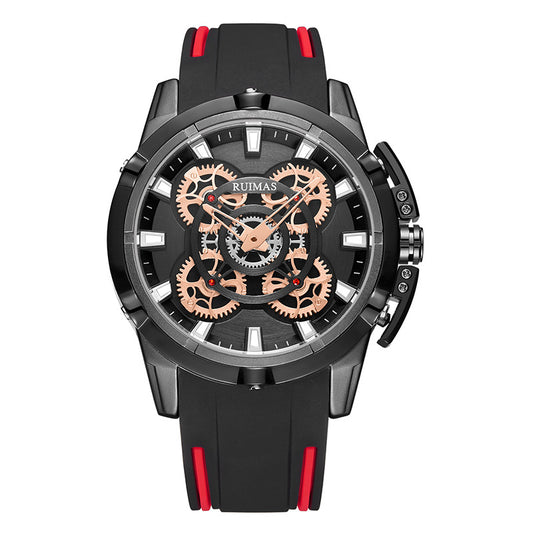 RUIMAS Top Brand Mens Watches Luxury Silicone Large Dial Sports Quartz Wristwatch Waterproof Date Clock Casual Relogio Masculino
