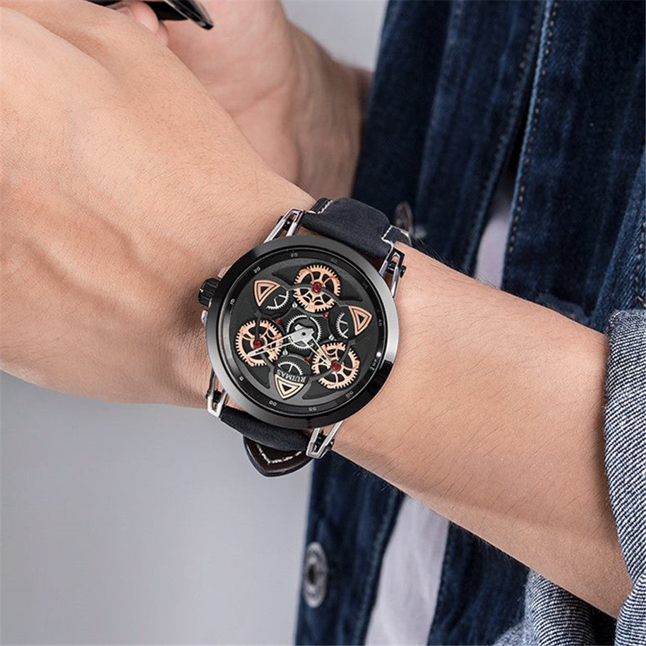 RUIMAS Brand Quartz Sport Watches for Men Fashion Military Casual Wrist Watch Waterproof Leather Male Clock Reloj Hombre 550