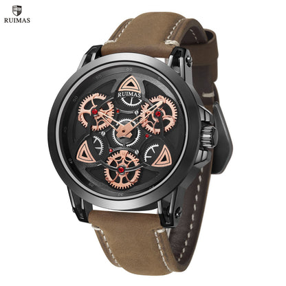 RUIMAS Brand Quartz Sport Watches for Men Fashion Military Casual Wrist Watch Waterproof Leather Male Clock Reloj Hombre 550