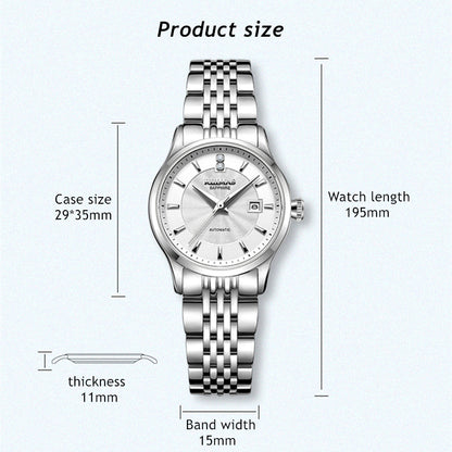 RUIMAS Brand Luxury Women Automatic Mechanical Watches Fashion Ladies Business Casual Wristwatch Sapphire Clock Reloj Mujer 6755