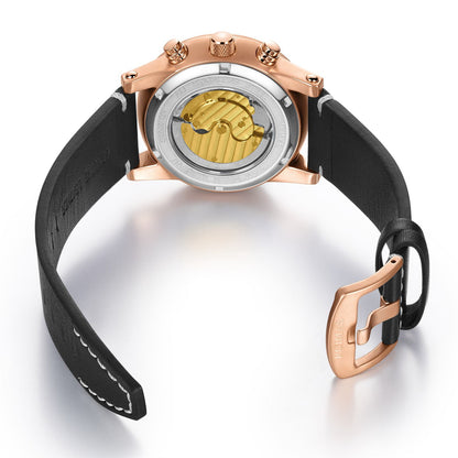 RUIMAS Fashion Men Watches Sapphire Automatic Mechanical Wrist Watch Waterproof Date Leather Casual Male Clock Montre Homme 6768