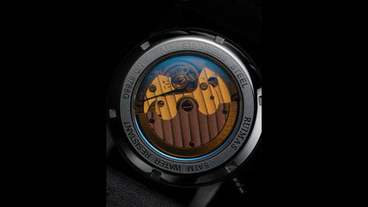 RUIMAS Fashion Men Watches Sapphire Automatic Mechanical Wrist Watch Waterproof Date Leather Casual Male Clock Montre Homme 6768