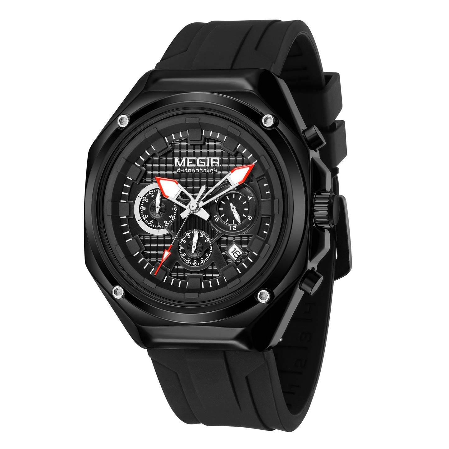 MEGIR Brand Men Quartz Watch Luxury Sport Wristwatches Waterproof Luminous 24 Hours Chronograph Clock Date Reloj Hombre 8118