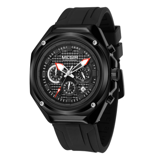 MEGIR Brand Men Quartz Watch Luxury Sport Wristwatches Waterproof Luminous 24 Hours Chronograph Clock Date Reloj Hombre 8118