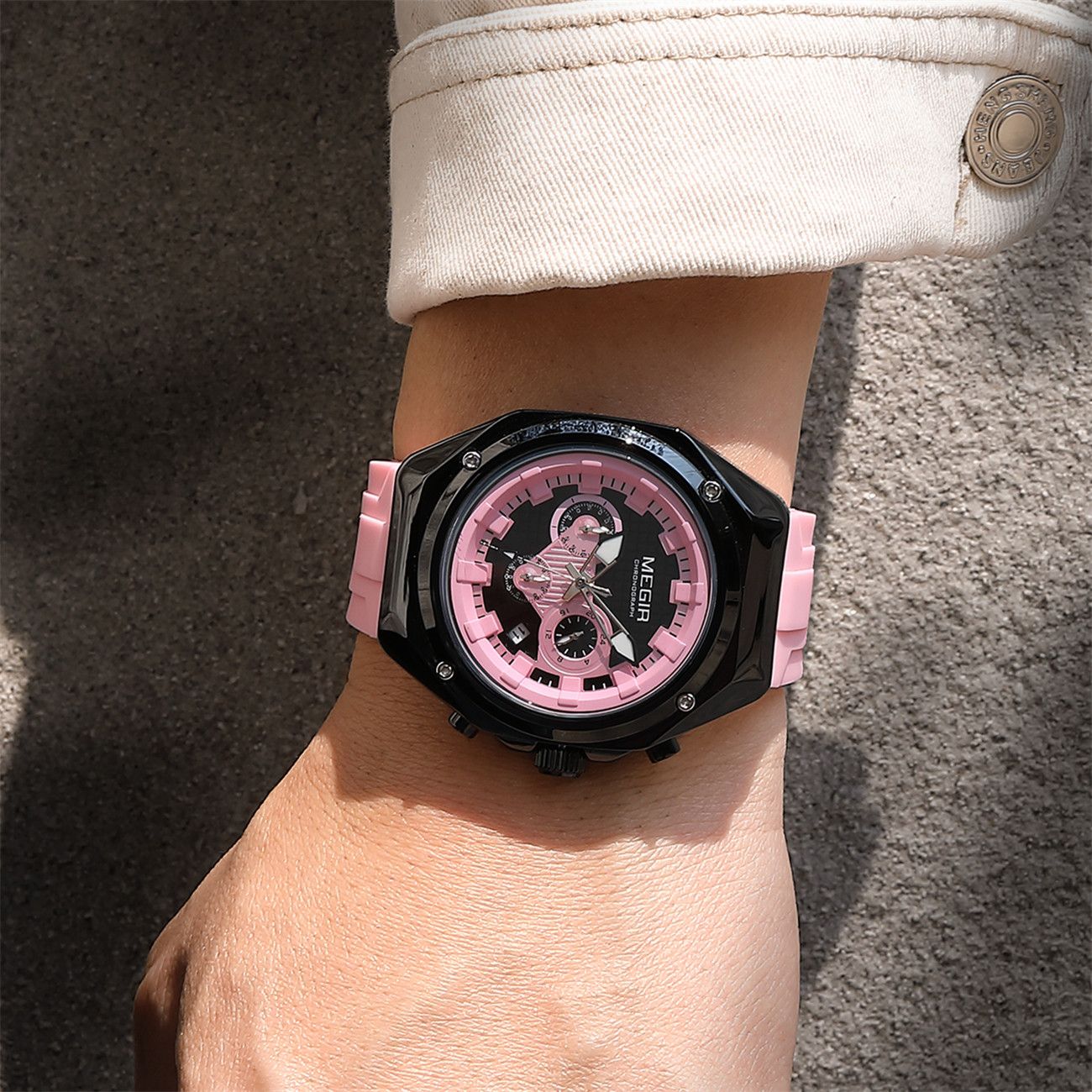 MEGIR Brand Men Quartz Watch Luxury Sport Wristwatches Waterproof Luminous 24 Hours Chronograph Clock Date Reloj Hombre 8118