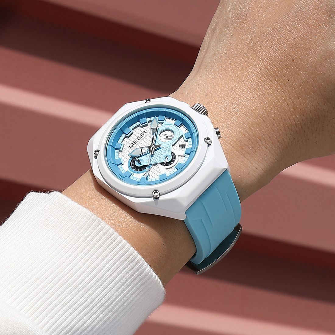 MEGIR Brand Men Quartz Watch Luxury Sport Wristwatches Waterproof Luminous 24 Hours Chronograph Clock Date Reloj Hombre 8118