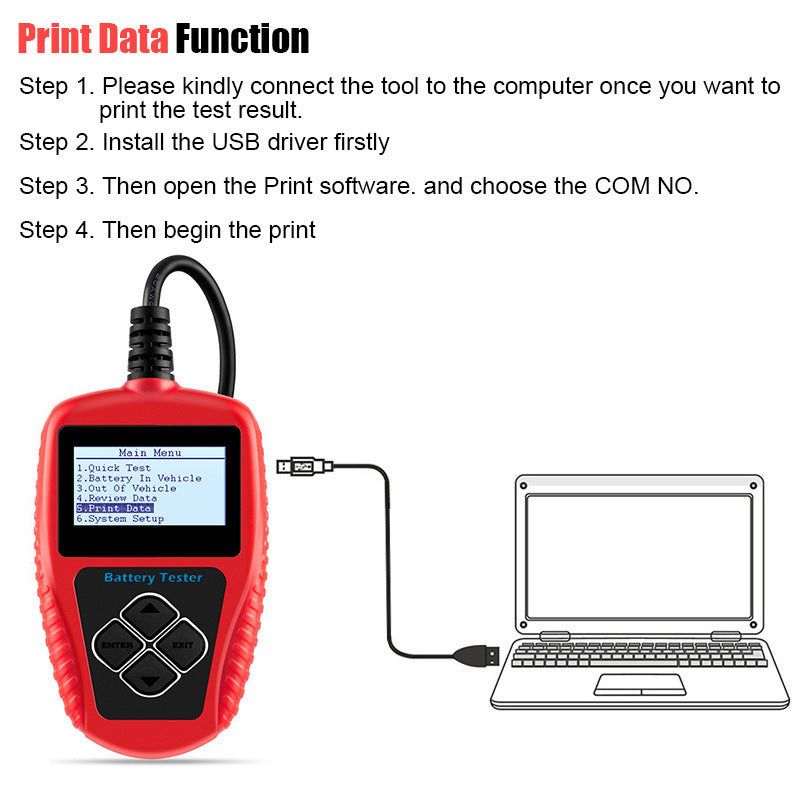 Car battery analyzer battery tester