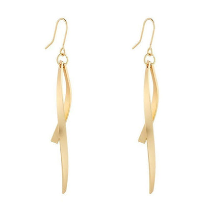 Fashion Minimalist Cross Line Tassel Earrings For Women