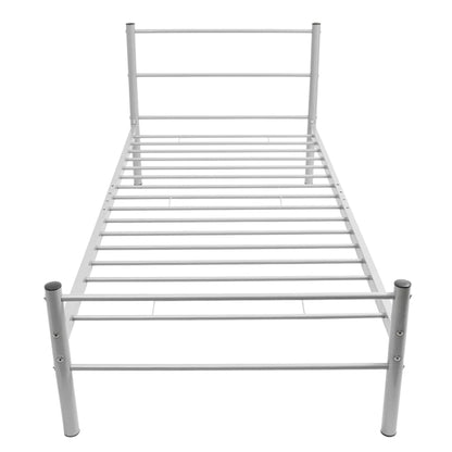 NNEVL Bed Frame Grey Metal King Single Size-2