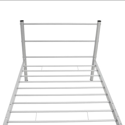 NNEVL Bed Frame Grey Metal King Single Size-4