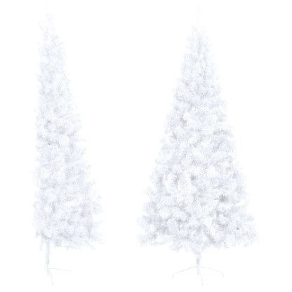 NNEVL Artificial Half Christmas Tree with Stand White 180 cm PVC-1