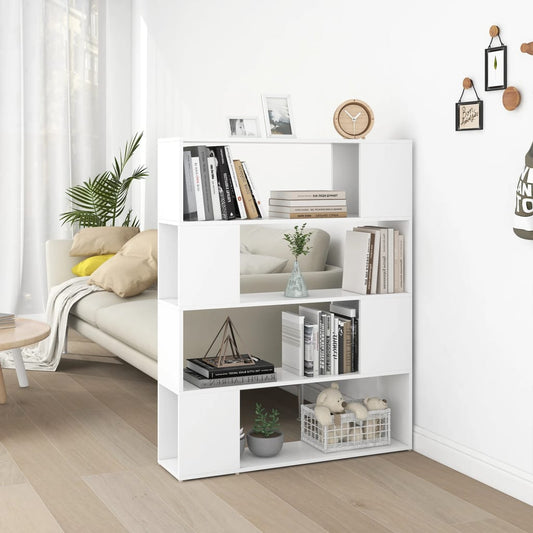NNEVL Book Cabinet Room Divider White 100x24x124 cm-0