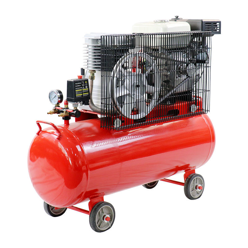 BOXIN BX-H2065-1 Aluminum Compound Belt Gasoline Piston Air Compressor – 3HP, 100L Tank, 260L/Min Air Output